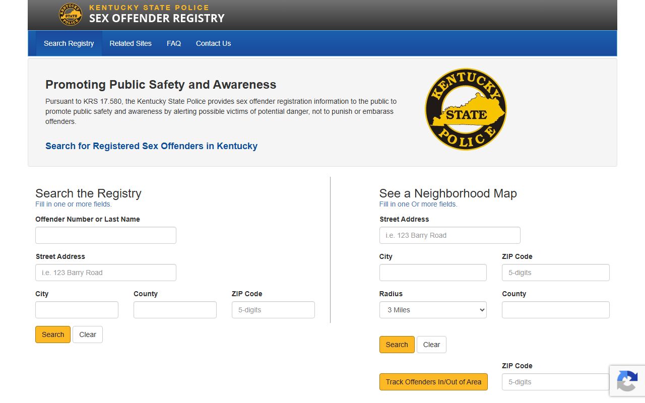 Pendleton County arrest records Kentucky sex offender registry portal